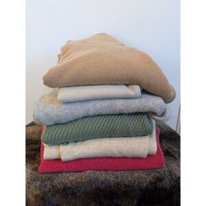 Lot 6 100% Cashmere Sweaters Cutter Crafters Repurpose DIY Upcycle Scrap Holes